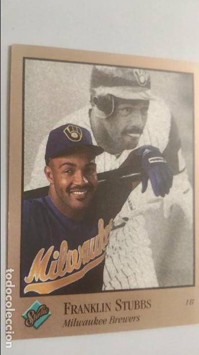 Coleccionismo deportivo: CROMO DE B&Eacute;ISBOL AMERICANO. FRANKLIN STUBBS. MILWAUKEE BREWERS. A&ntilde;o 1992. STUDIO 92. # 196.