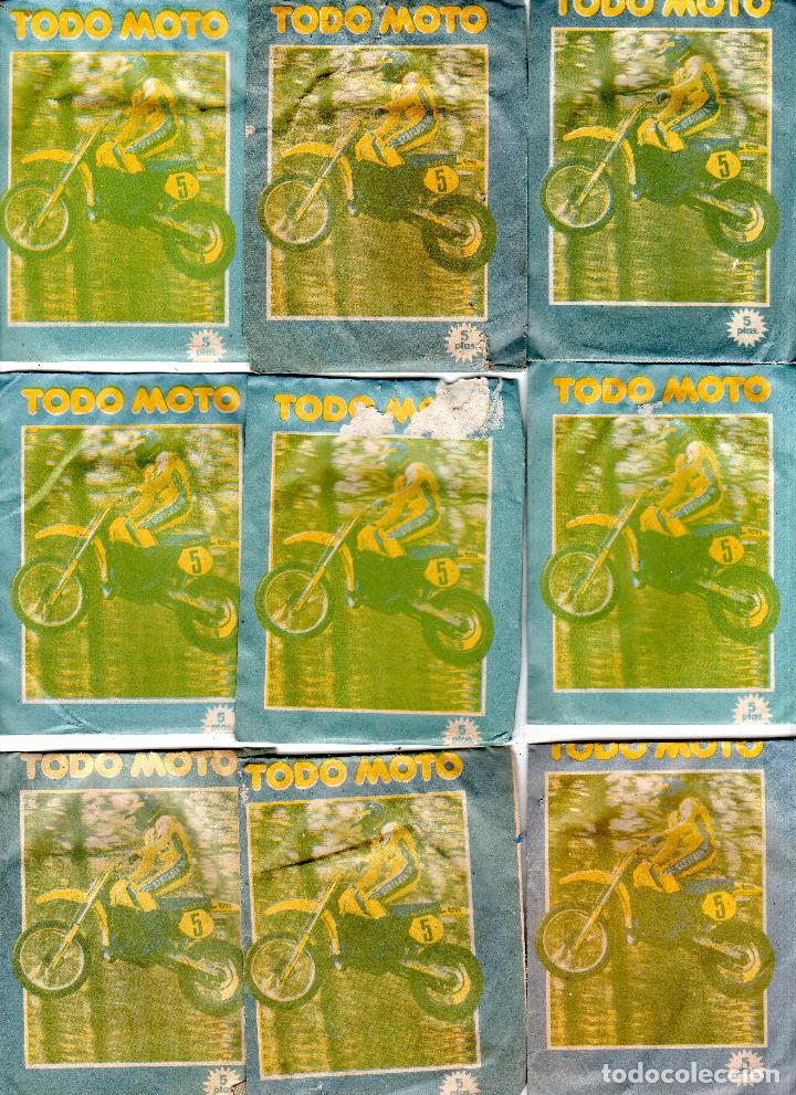Colecionismo desportivo: TODO MOTO. CROMOS CANO. 9 SOBRES SIN ABRIR. CON CROMOS. NUEVOS.