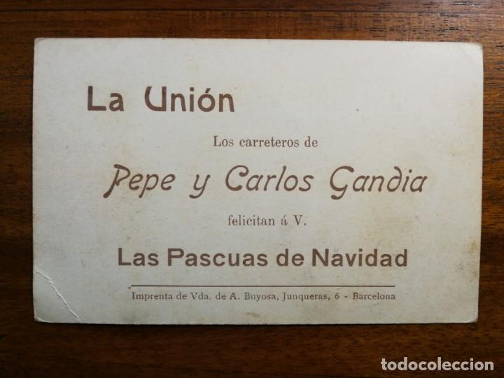 Coleccionismo deportivo: Cromo ilustrado - Carreras de Caballos tamaño postal - Carreteros de Pepe y Carlos Gandía - LA UNION - Foto 2 - 145252790