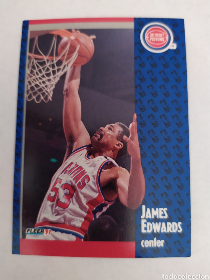 Collezionismo sportivo: James Edwards 60 NBA Fleer 91 Detroit Pistons