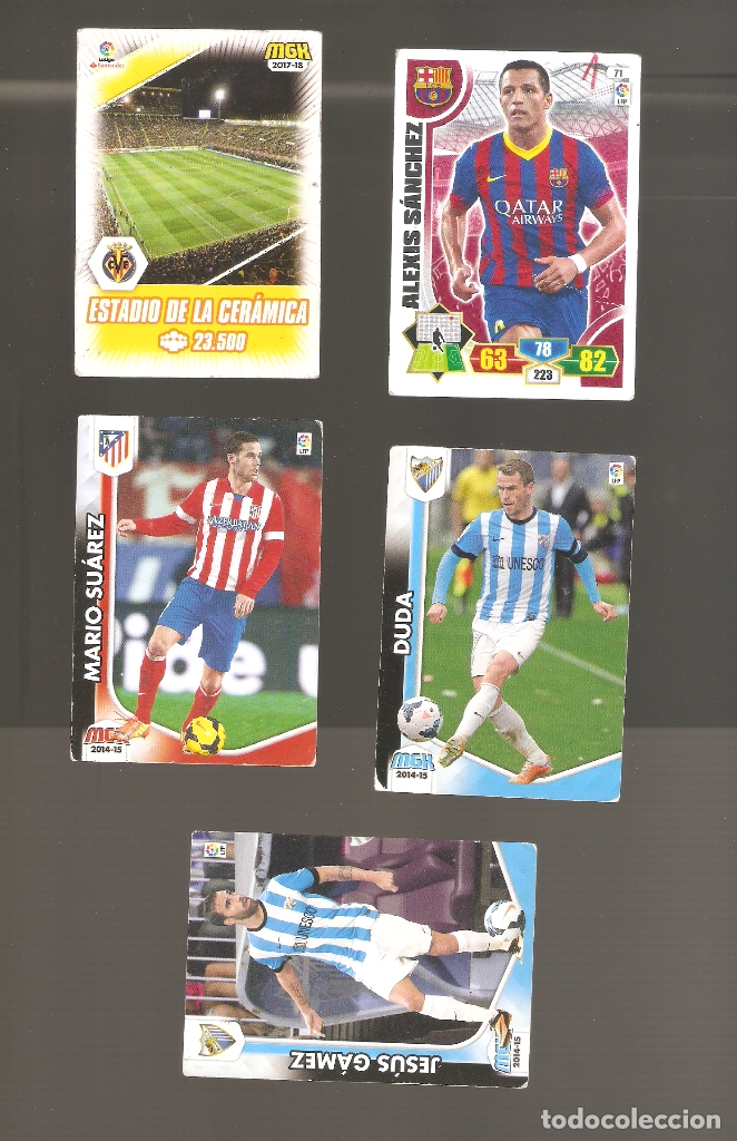 Coleccionismo deportivo: 5 cromos de futbol diferentes
