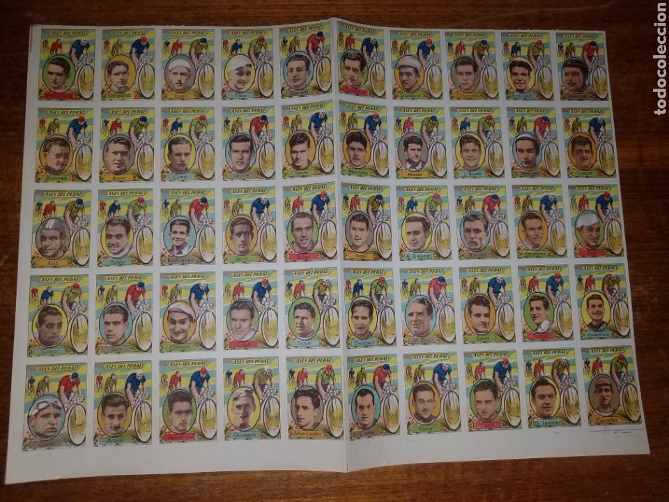 Coleccionismo deportivo: Plancha 50 cromos cromo del album ases del pedal . ciclismo . masip vidaurrieta