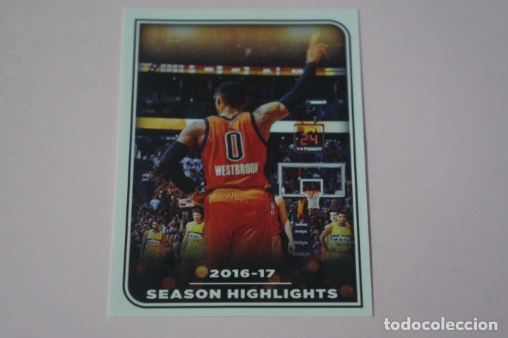 Colecionismo desportivo: CROMO DE BALONCESTO WESBROOK N&ordm; 5 LIGA NBA 2017-2018/17-18 DE PANINI