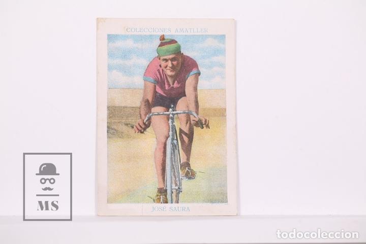 Coleccionismo deportivo: Cromo De Chocolate Amatller - Ciclismo N&ordm; 3 Jos&eacute; Saura