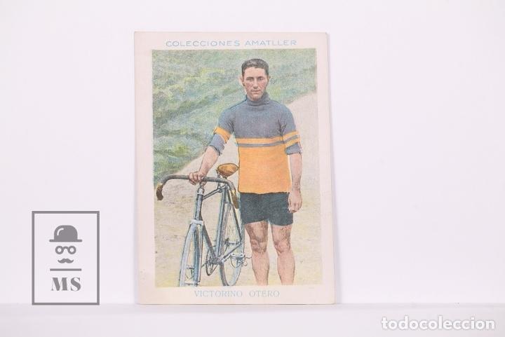 Coleccionismo deportivo: Cromo De Chocolate Amatller - Ciclismo N&ordm; 12 Victorino Otero