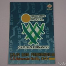 Coleccionismo deportivo: CROMO CARD DE BALONCESTO ESCUDO DEL CAJA SAN FERNANDO Nº 95 LIGA ACB 96 DE MUNDICROMO SPORT