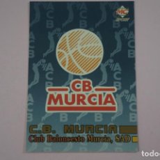 Coleccionismo deportivo: CROMO CARD DE BALONCESTO ESCUDO DEL C.B. MURCIA Nº 114 LIGA ACB 96 MUNDICROMO SPORT