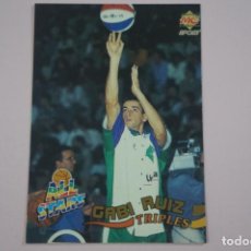 Coleccionismo deportivo: CROMO CARD DE BALONCESTO GABI RUIZ JUGADAS ALL STARS Nº 205 LIGA ACB 96 MUNDICROMO SPORT
