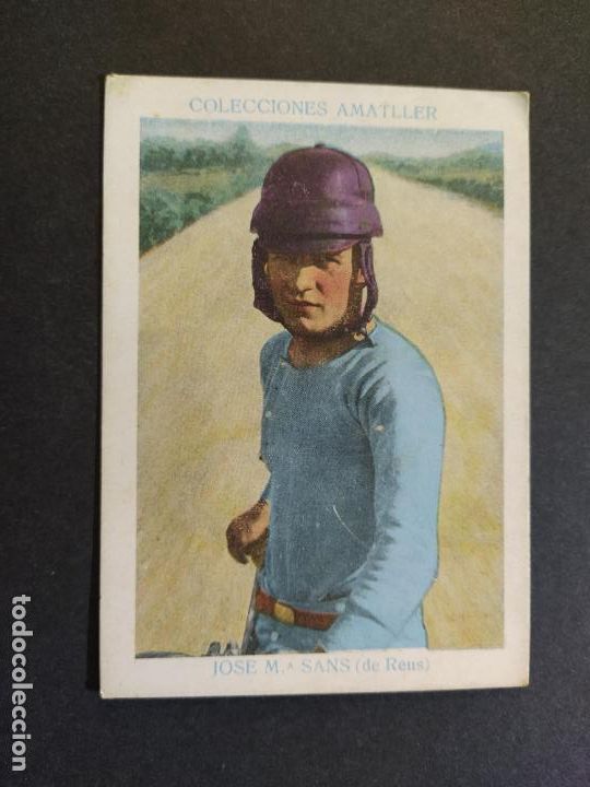 Coleccionismo deportivo: JOSE M&ordf; SANS-CICLISMO-N&ordm; 6-CROMO ANTIGUO-PUBLICIDAD CHOCOLATE AMATLLER-VER FOTOS-(V-19.194)