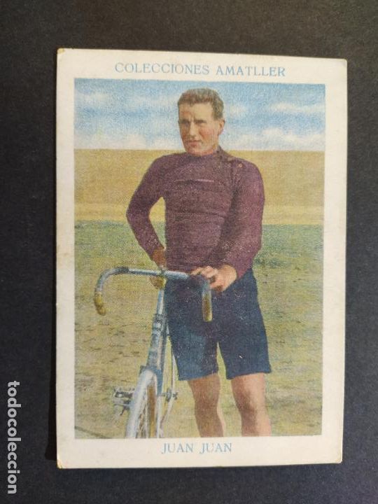 Coleccionismo deportivo: JUAN JUAN-CICLISMO-N&ordm; 13-CROMO ANTIGUO-PUBLICIDAD CHOCOLATE AMATLLER-VER FOTOS-(V-19.195)