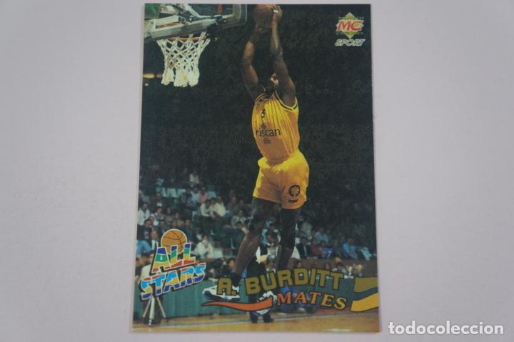 Coleccionismo deportivo: CROMO CARD DE BALONCESTO ALBERT BURDITT JUGADAS ALL STARS N&ordm; 201 LIGA ACB 96 MUNDICROMO SPORT