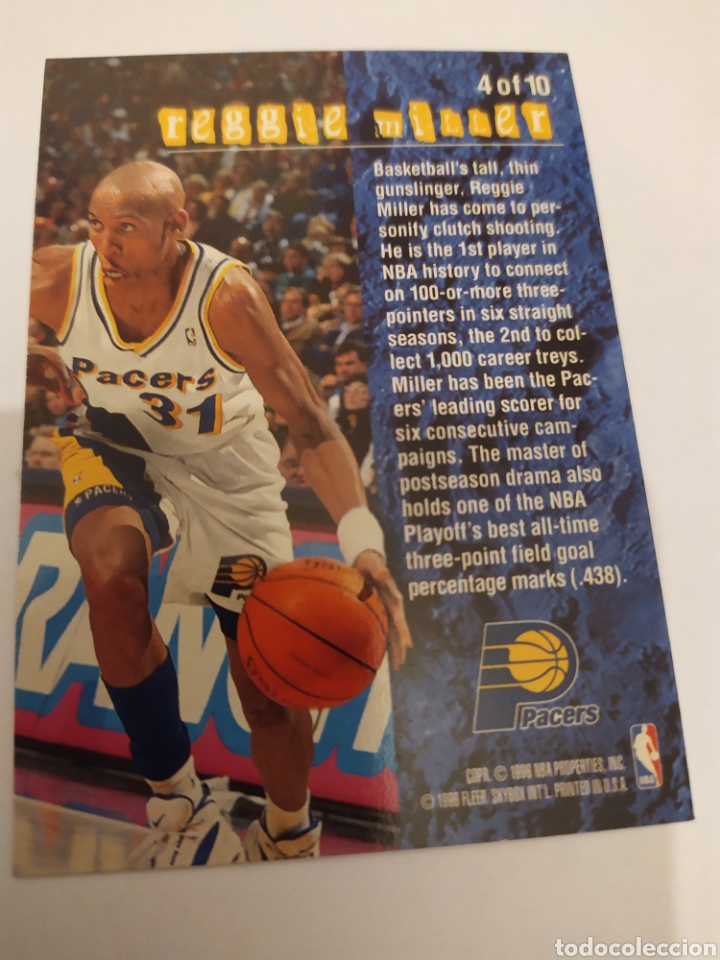 reggie miller 4 of 10 nba fleer 199596 total o Comprar