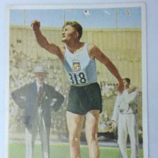 Coleccionismo deportivo: FOTO CROMO OLIMPIADA LOS ÁNGELES. 1932. Nº 82. ATLETISMO. LANZAMIENTO DE PESO. LETONIA JANIS DIMSA. Lote 204506810