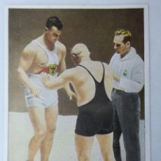 Coleccionismo deportivo: FOTO CROMO OLIMPIADA DE LOS ÁNGELES. 1932. Nº 165. LUCHA GRECORROMANA. ALEMANIA, GEHRING. SUECIA. Lote 205820731