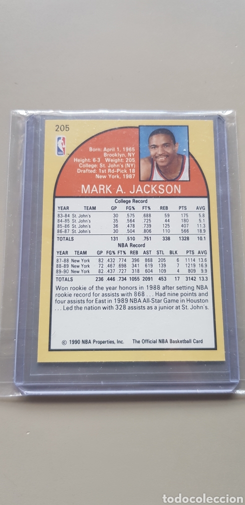 Coleccionismo deportivo: CROMO DIFICIL MARK JACKSON NBA HOOPS 90 91 1990 1991 HERMANOS MENENDEZ - Foto 2 - 208382385