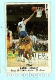 Sammelleidenschaft Sport: CROMO BASKET BALONCESTO L, ALVEREZ OXIMESA N&ordm; 71 CONVERSE NO ESTUVIERON PEGADOS