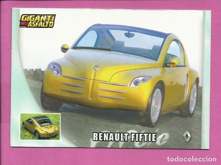 Coleccionismo deportivo: Cards Giganti dell Asfalto - Gigantes del Asfalto (versi&oacute;n italiana Mundicromo) RENAULT FIFTIE