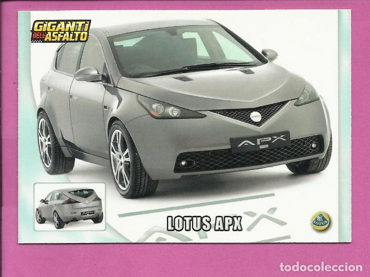 Collezionismo sportivo: Cards Giganti dell Asfalto - Gigantes del Asfalto (versi&oacute;n italiana Mundicromo) LOTUS APX