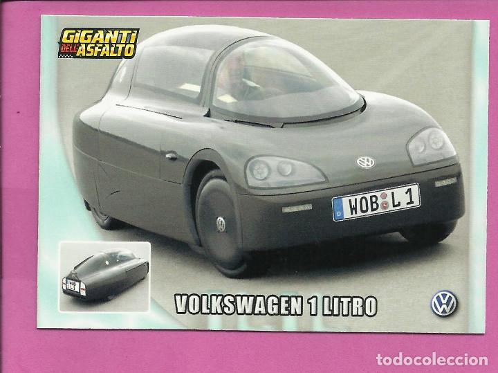 Coleccionismo deportivo: Cards Giganti dell Asfalto - Gigantes del Asfalto (versi&oacute;n italiana Mundicromo) VOLKSWAGEN 1 LITRO