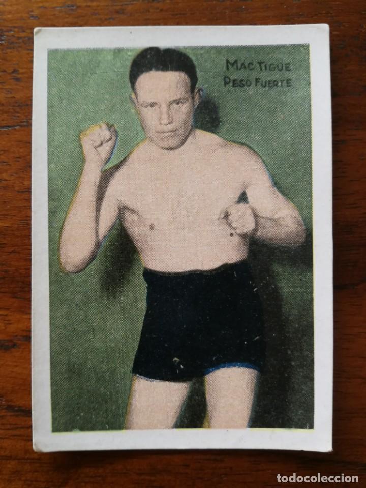 Sammelleidenschaft Sport: McTigue / MacTigue - Bonito cromo de Chocolates San Fernando - Muy buen estado 5 x 7 cm - Boxeo