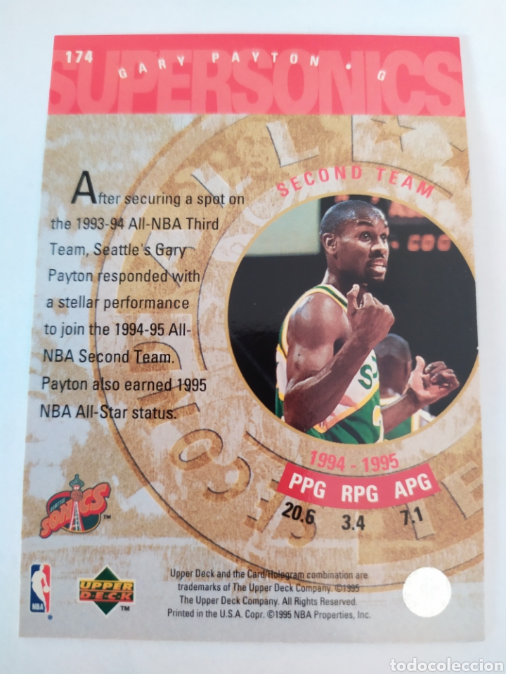 Gary Payton 174 Nba Upper Deck 1995 96 Seattle Comprar En Todocoleccion 221449935