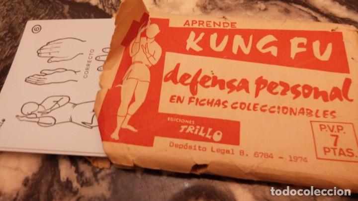 Coleccionismo deportivo: APRENDE KUNG FU,DEFENSA PERSONAL EN FICHAS COLECCIONABLES ,1974, ED.TRILLO. 18 FICHAS