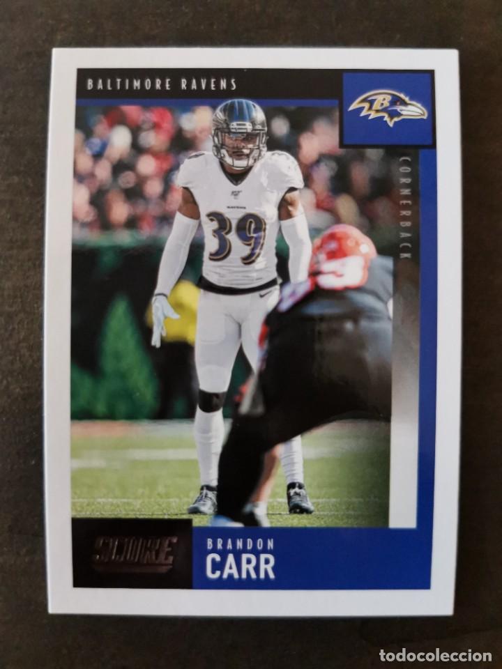 Colecionismo desportivo: Panini Score 2020 #52 Brandon Carr Baltimore Ravens NFL Card