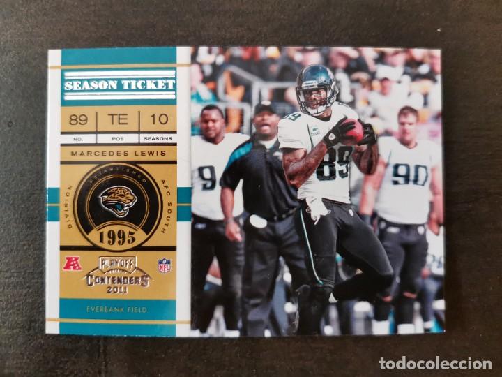Coleccionismo deportivo: Panini Playoff Contenders 2011 Season Ticket #33 Marcedes Lewis Jacksonville Jaguars NFL Card