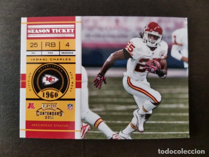 Colecionismo desportivo: Panini Playoff Contenders 2011 Season Ticket #43 Jamaal Charles Kansas City Chiefs NFL Card