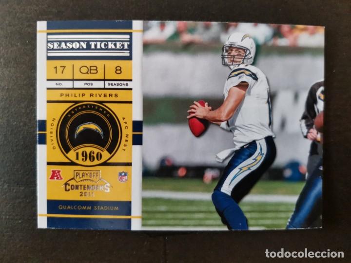 Colecionismo desportivo: Panini Playoff Contenders 2011 Season Ticket #49 Philip Rivers San Diego Chargers NFL Card
