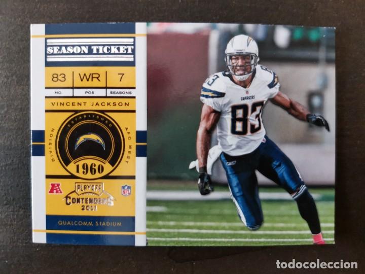 Colecionismo desportivo: Panini Playoff Contenders 2011 Season Ticket #50 Vincent Jackson San Diego Chargers NFL Card