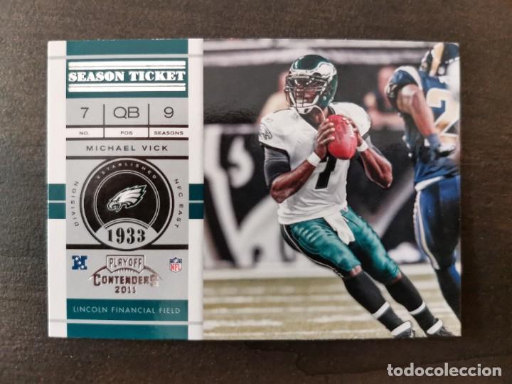 Coleccionismo deportivo: Panini Playoff Contenders 2011 Season Ticket #60 Michael Vick Philadelphia Eagles NFL Card