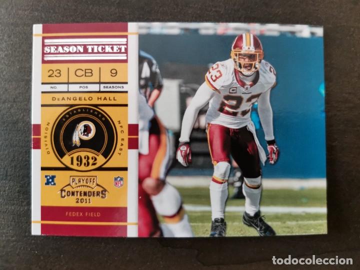 Colecionismo desportivo: Panini Playoff Contenders 2011 Season Ticket #61 DeAngelo Hall Washington Redskins NFL Card