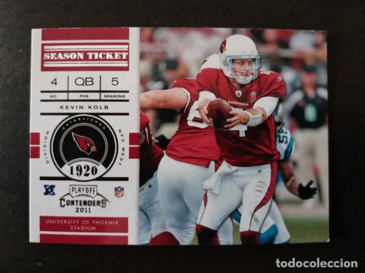 Coleccionismo deportivo: Panini Playoff Contenders 2011 Season Ticket #90 Kevin Kolb Arizona Cardinals NFL Card