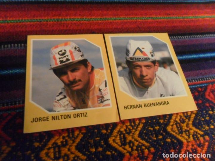 Coleccionismo deportivo: CICLISMO 89 COLOMBIA-EUROPA CROMO NUNCA PEGADO 129 HERN&Aacute;N BUENAHORA 77 JORGE NILTON ORTIZ CHAMBURCY.