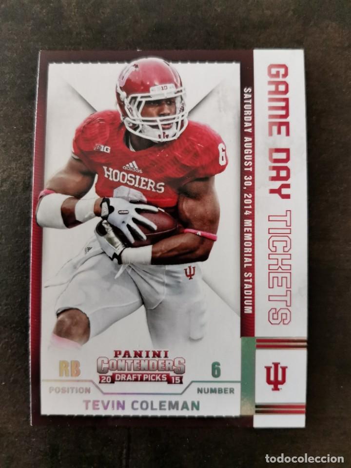 Colecionismo desportivo: Panini Contenders Draft Picks 2015 Game Day Tickets #45 Tevin Coleman NFL Card