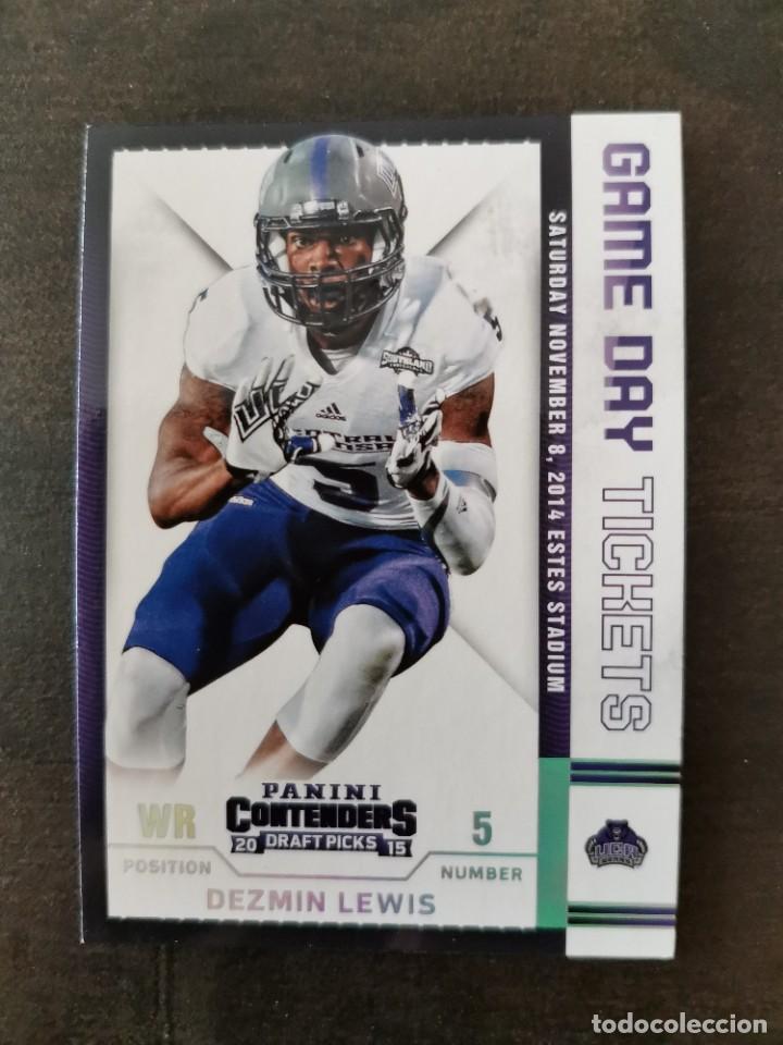 Colecionismo desportivo: Panini Contenders Draft Picks 2015 Game Day Tickets #67 Dezmin Lewis NFL Card