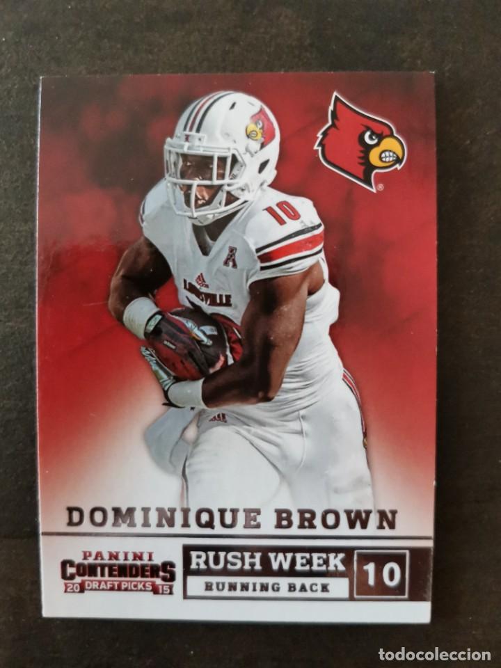 Colecionismo desportivo: Panini Contenders Draft Picks 2015 #18 Dominique Brown Rush Week NFL Insert Card