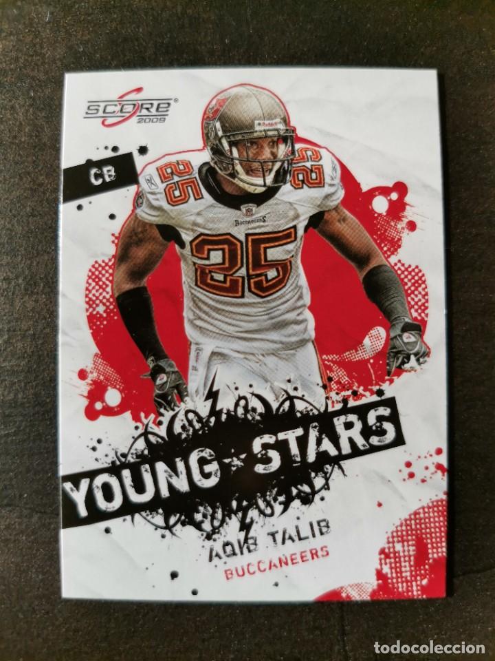 Coleccionismo deportivo: Panini Score 2009 Young Stars #2 Aqib Talib Tampa Bay Buccaneers NFL Card