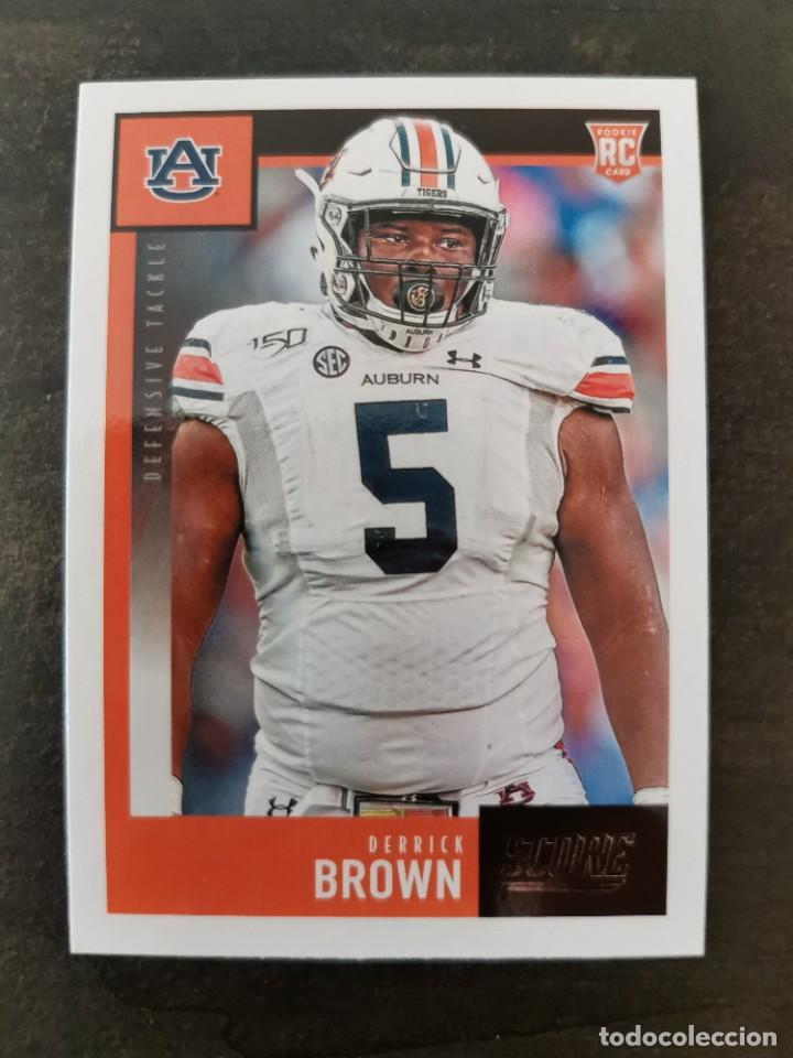 Coleccionismo deportivo: Panini Score 2020 Rookie #341 Derrick Brown NFL Card