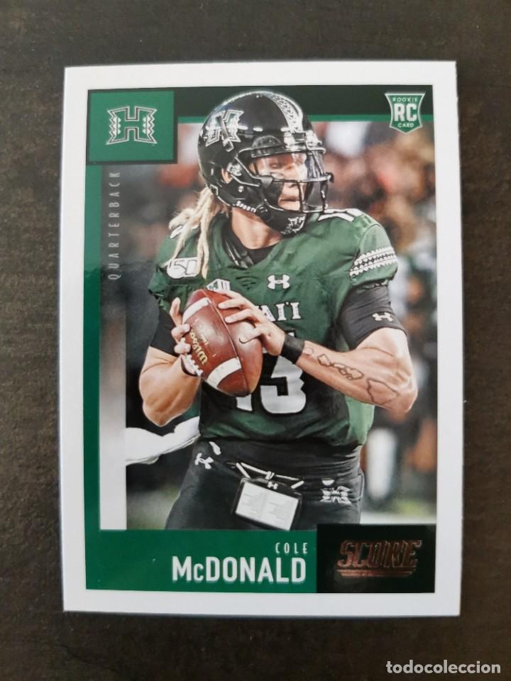 Coleccionismo deportivo: Panini Score 2020 Rookie #355 Cole McDonald NFL Card