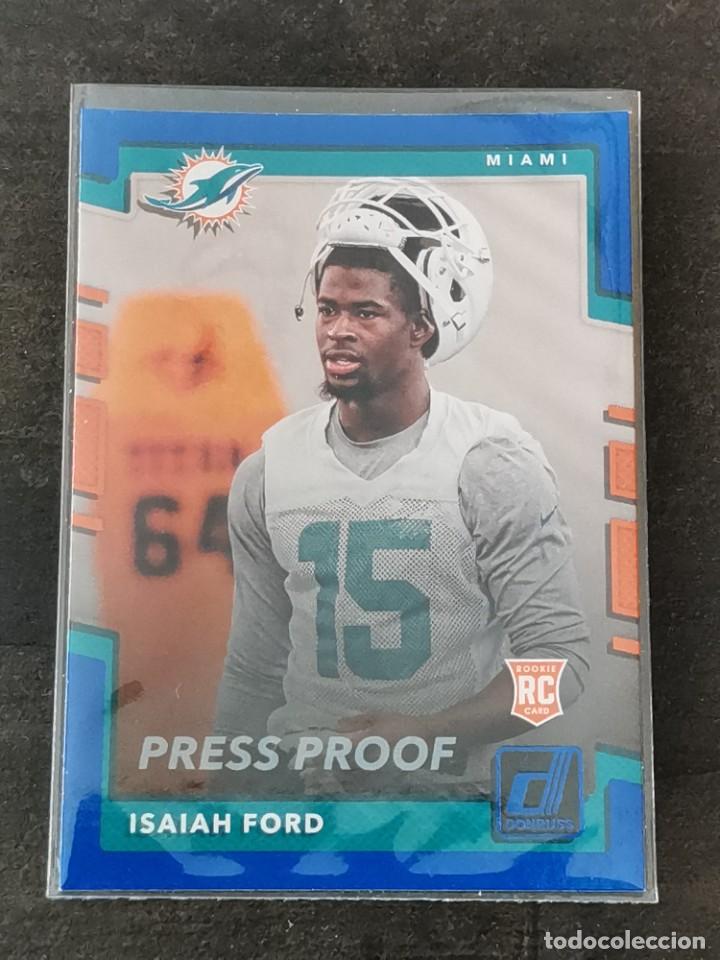 Collezionismo sportivo: Panini Donruss 2017 Rookie Card Blue Parallel #387 Isaiah Ford Miami Dolphins NFL Card
