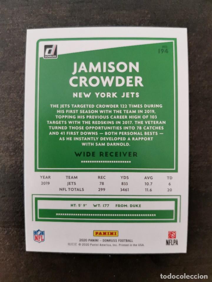 Jamison Crowder - New York Jets 2020 Panini Donruss #194 –