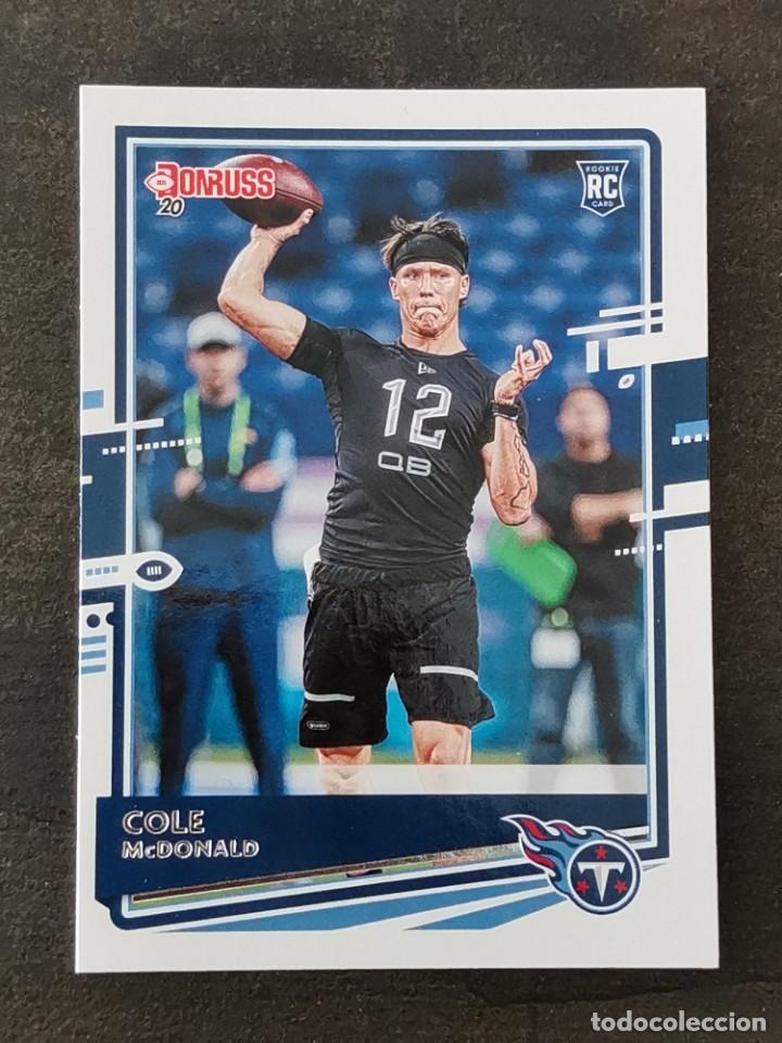 Coleccionismo deportivo: Panini Donruss 2020 Rookie Card #298 Cole McDonald Tennessee Titans NFL Card