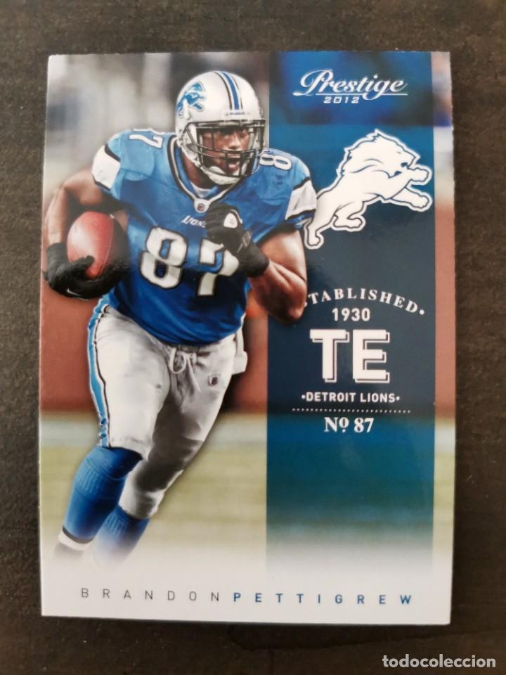 Colecionismo desportivo: Panini Prestige 2012 #62 Brandon Pettigrew Detroit Lions NFL Card