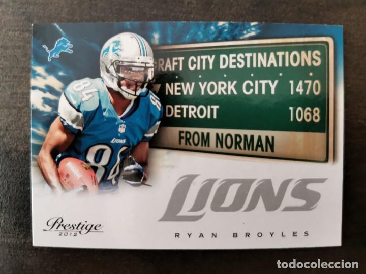 Colecionismo desportivo: Panini Prestige 2012 Draft City Destinations #28 Ryan Broyles Detroit Lions NFL Card