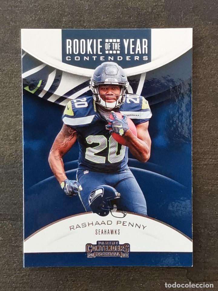 Colecionismo desportivo: Panini Contenders 2018 Rookie of the Year #RYA-RP Rashaad Penny Seattle Seahawks NFL Card