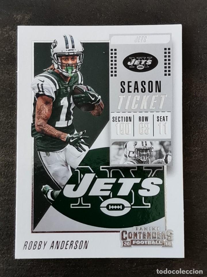 Coleccionismo deportivo: Panini Contenders 2018 #27 Robby Anderson New York Jets NFL Card