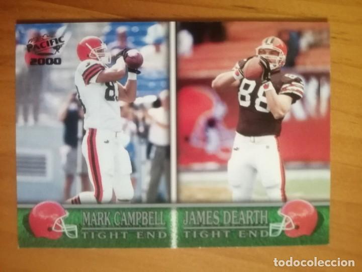 Coleccionismo deportivo: CROMO NUEVO N&Uacute;MERO 95 - NFL - RUGBY - PACIFIC 2000 - MARK CAMPBELL Y JAMES DEARTH