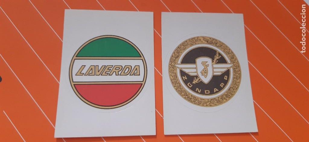 Coleccionismo deportivo: PANINI MOTO SPORT 1979 ESCUDO EMBLEMA LAVERDA 265 ZUNDAPP 324 NUNCA PEGADO